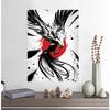 Japanische Schwarze Samurai Geisha Koi Karpfen Krieger Figuren Sonnenuntergang Kunst Malerei Wand Leinwand Poster und Drucke Wohnzimmer Heimdeko