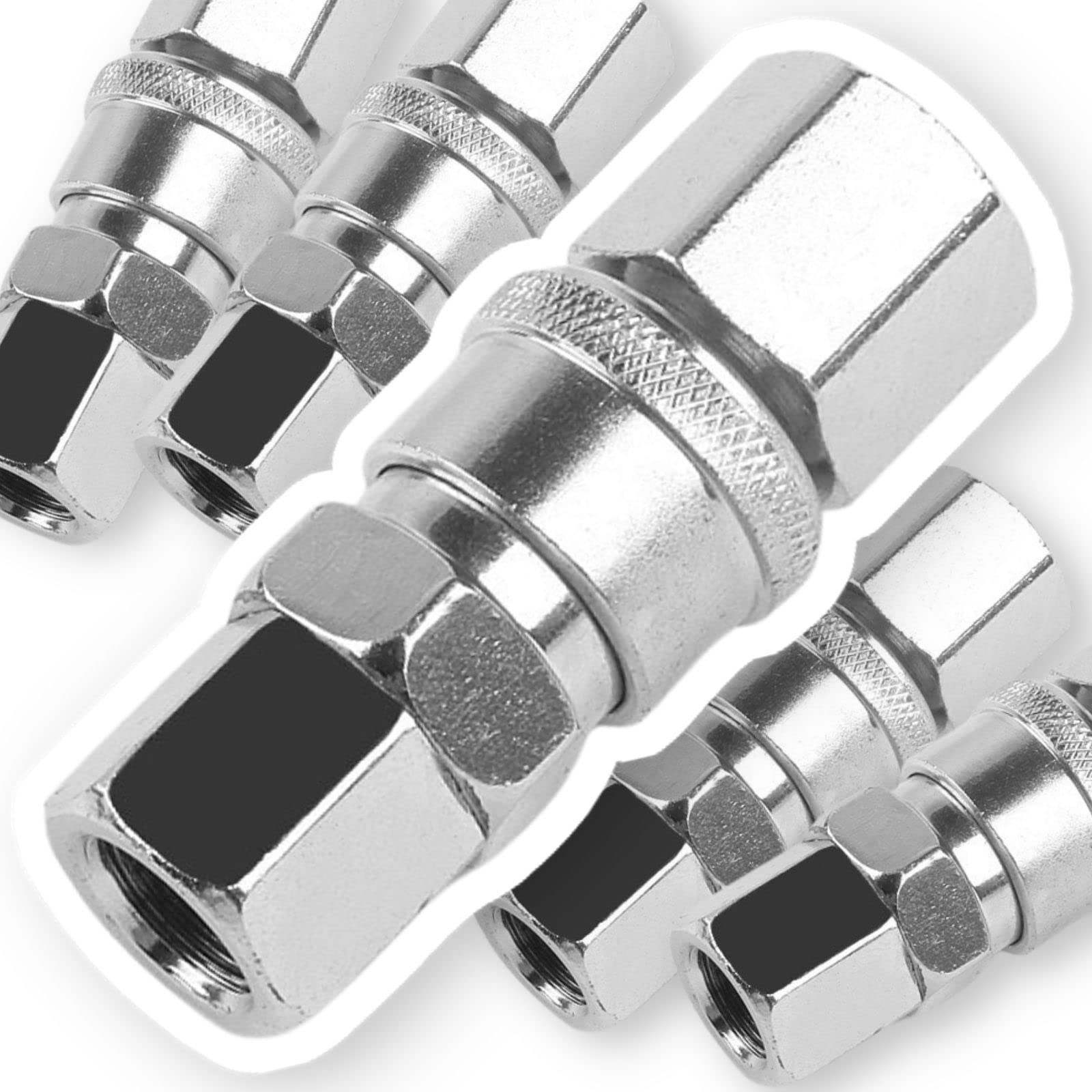 

COLORBIRD Air Couplers for Male Thread Mounting, 5 Pairs, Male and Female, for Air Hose and Air Compressor (SF+PF20 Rc1/4 5P)