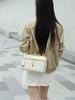 Niche High-End LP27 Women's Luxury Cowhide and Canvas Leather Shoulder Makeup Bag with Large Capacity.