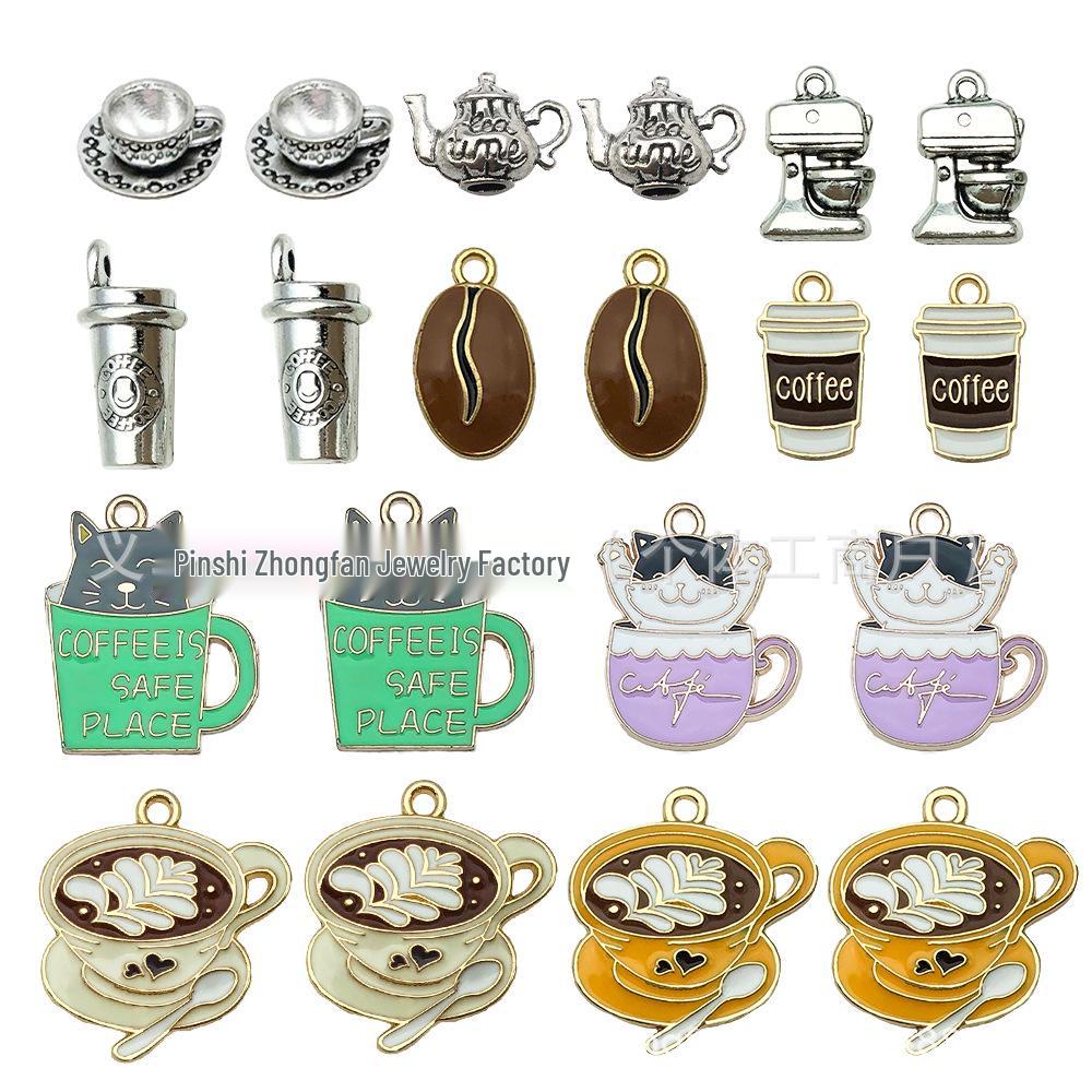 

Ретро Кофе, Чайник и Подвески с Кошкой - Сделай Сам Брелки, Серьги, Ожерелья Ювелирные Аксессуары (20 штук из смешанного сплава)