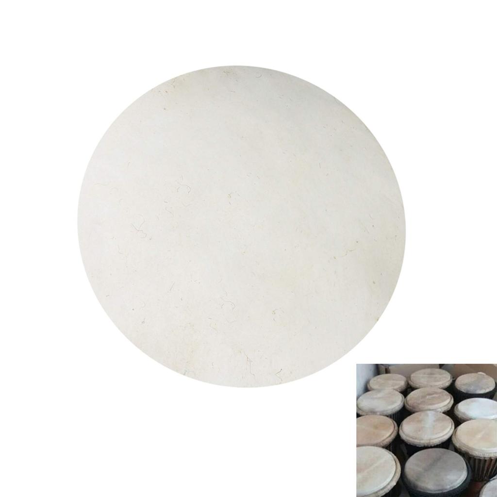 Light Yellow Goat Skin Drum Head for 10-inch Djembe, African Percussion Instrument, 35cm Diameter