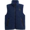 Solid Color Stand Collar Zipper Sleeveless Cotton Jacket Men Jacket Blue CW690-RF2