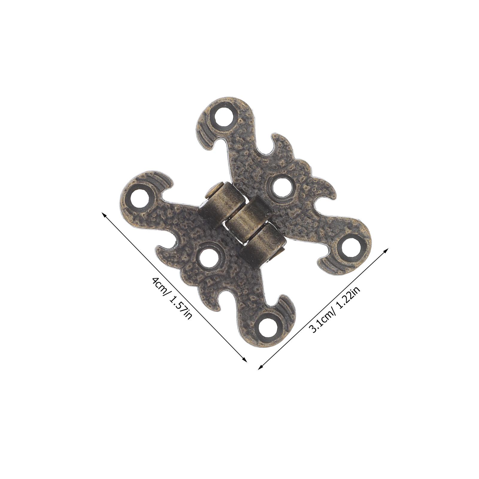 

10Pcs Vintage Retro Decorative Mini Hinges Zinc Alloy Iron for Jewelry Box Wooden Chest Cigar Box Cabinet DIY Furniture Hardware античный бронзовый