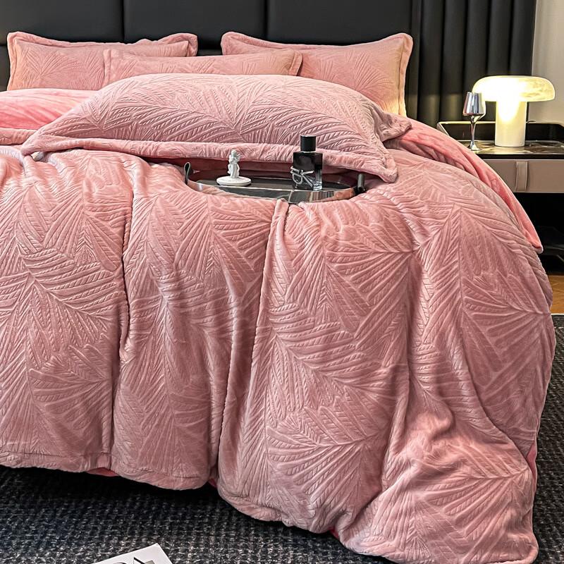 

OEING Thickened Milk Velvet 4-Piece Bedding Set 1.8m