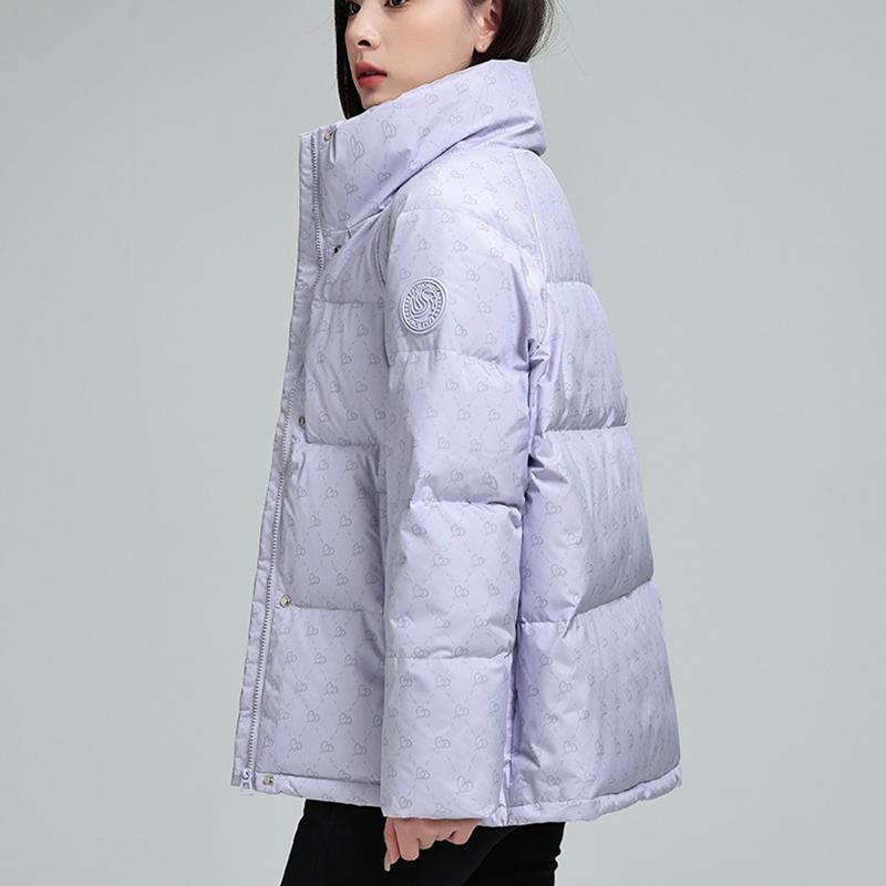 Jacket Women's Short Winter Thin Thickened Printed Collar Women's Jackets