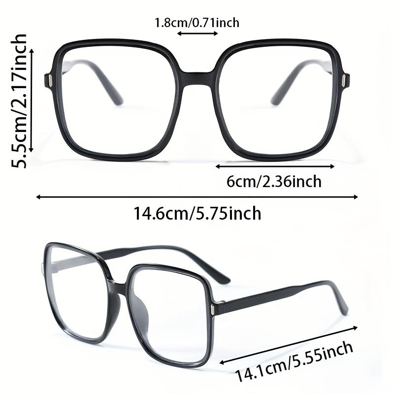 1PCS Square Black Leopard Frame Clear Glasses For Daily Reading Life Back To School Decoration