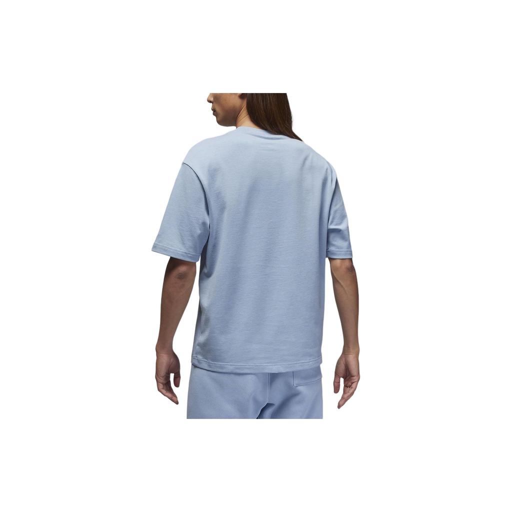 Jordan Solid Color Crew Neck Casual Pullover Short Sleeve T-Shirt Men tops Blue Gray FN5983-436