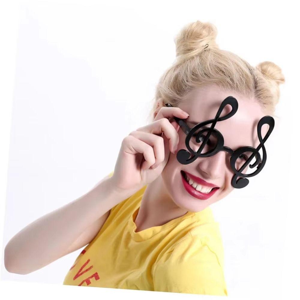 Plastic Musical Note Glasses Eyeglasses Frames Holiday Decorative Glasses Cosplay Glasses  Gifts