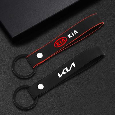 For Sportage Rio Ceed Picanto K5 K9 Sorento Car Suede Keychain Fashion Keyring Metal Alloy Car Badge Key Chain Accessories Drlqc11