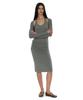 Partimento Woman Pwc Folding Waist Jersey Midi Skirt_Khaki