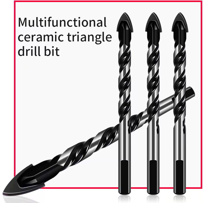 Newshark Tile Triangle Drill Bit Set Multifunctional Metal Drill Kit Ceramic Concrete Brick Punching Hole Drill Bits 6 8 10 12mm