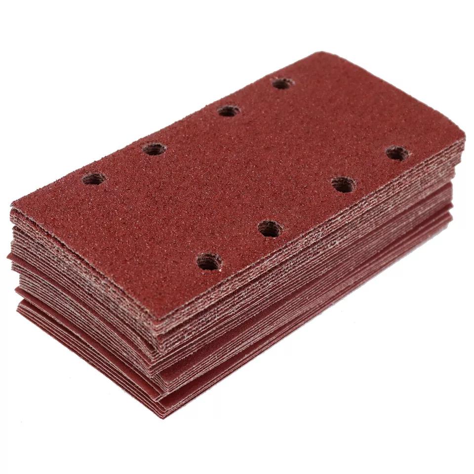 DE Warehouse 24H Shipping Free Delivery 60pcs 8-Hole Aluminum Oxide Sanding Strip 93x185mm Resin Bonded Medium Abrasive Disc