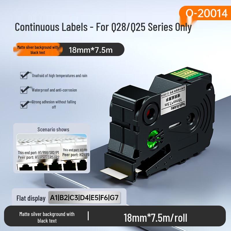 Tie Boshi Q-Series Thermal Transfer Label Tapes CN plug (adapter included)
