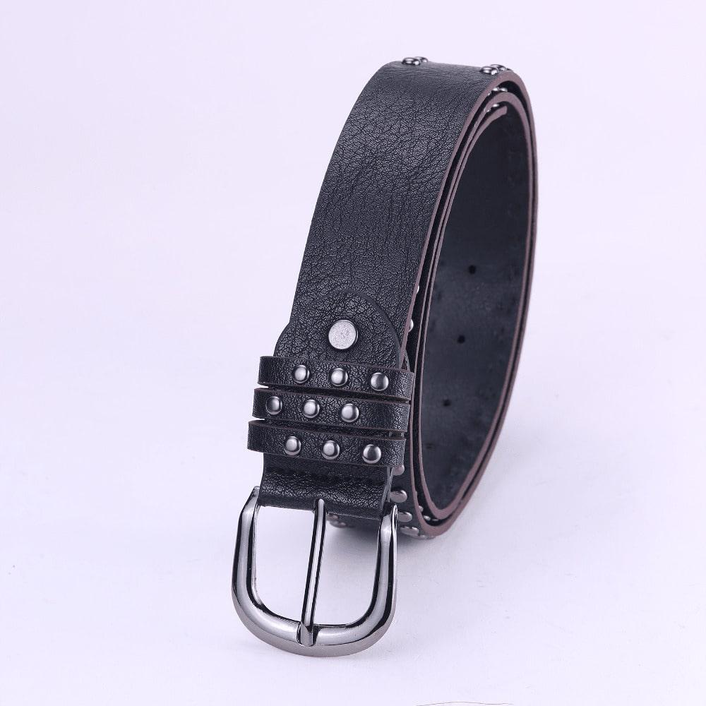 Pin buckle belt Women's high-end jeans Skirt Versatile decorative belt Solid buckle belt