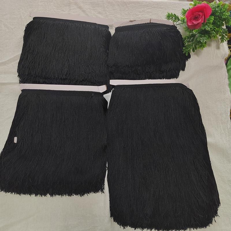 10/15/20/25/30cm Long 10 Meters Black Fringe Trim Tassel Vestido Flecos Borlas De Seda Borlas Flecos Tasseles Trim Accessoires