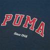 Puma Pánská baseballová bunda Varsity Track Vintage Casual s nápisem, jednořadá, s dlouhým rukávem, tmavě modrá 679341-16