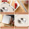 Stainless Steel Tank Box With Cover Kitchen Oil Basin Square Barrel Storage Bottle Seasoning Box Jars And Lids Spice Jars Set