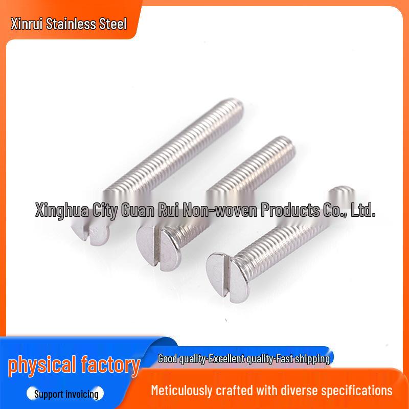 304 Stainless Steel Countersunk Machine Thread Screw with One-Word Head