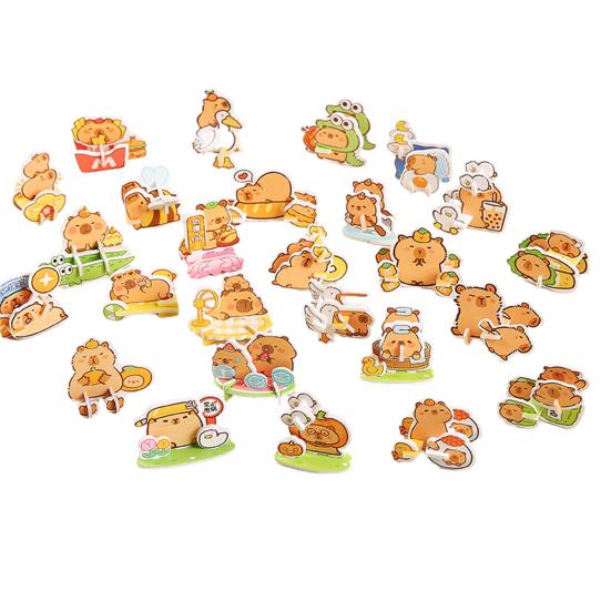 25/30Pcs DIY 3D Animal Puzzle Set Insect Dinosaur Panda Puzzle Assembly Activity Game Kids Educational Jigsaw Toy Classroom Prizes Party Favors