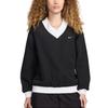 Sportswear Essentials Color Block Loose Lightweight Knit V-Neck Sweatshirt Women Tops Black White FV7649-010