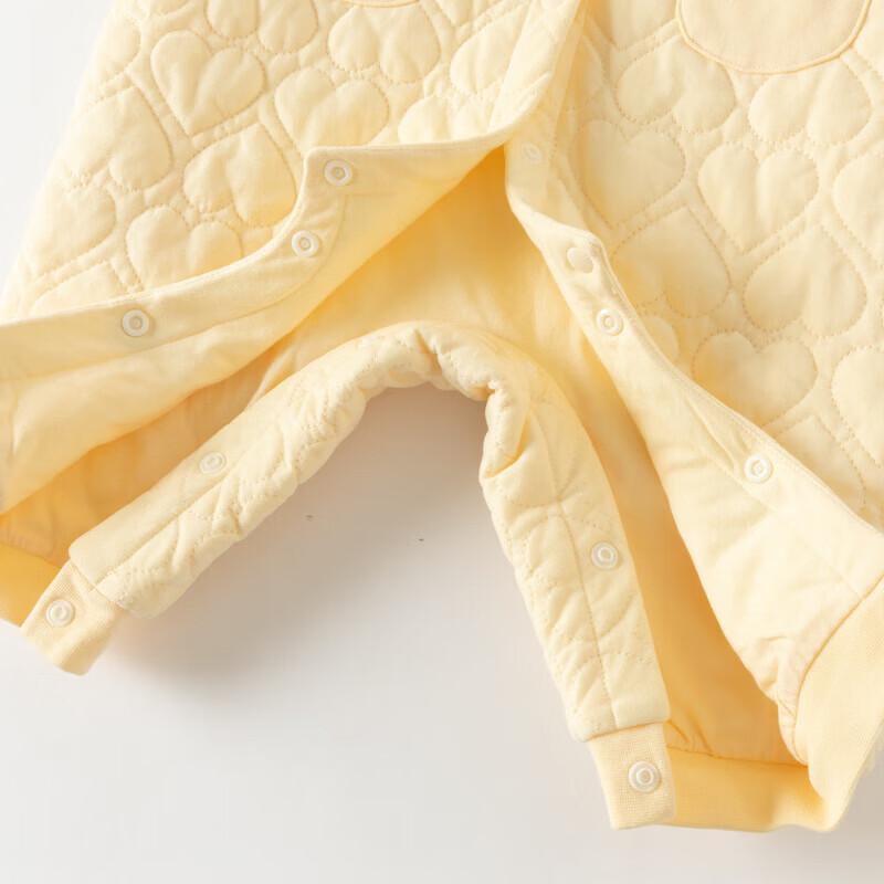 DAVE & BELLA Newborn Baby Girl Quilted Winter Romper