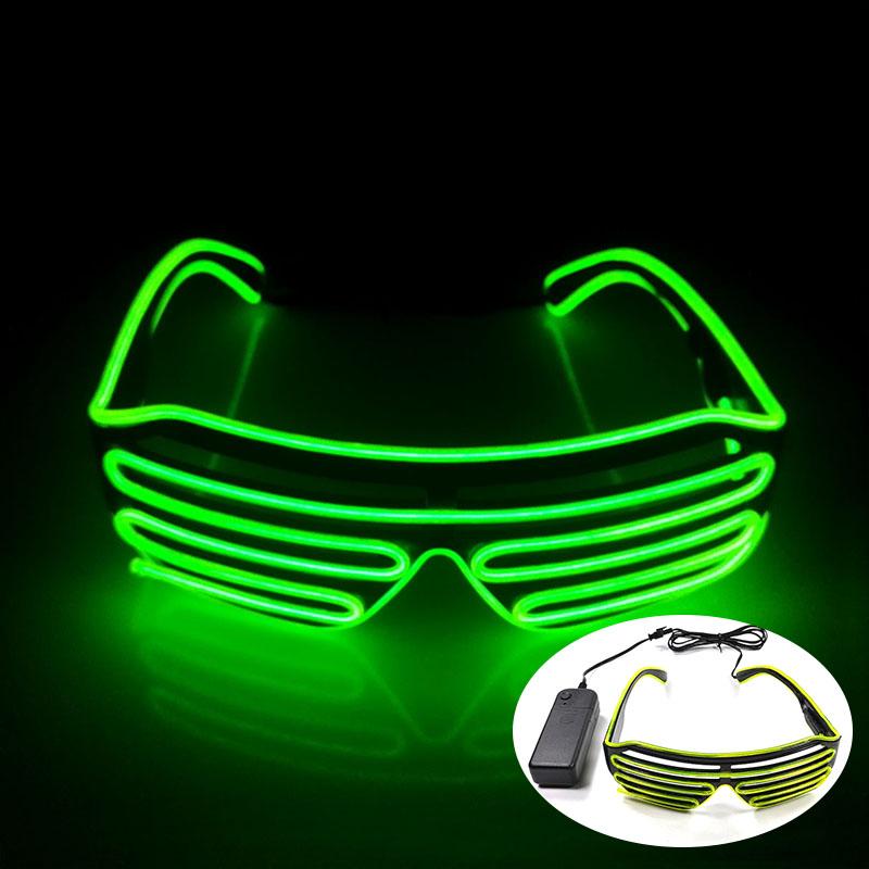 Festival Mixed Colors Glowing LED Glasses Fluorescence Party Supplies Light Up Glasses Men Women Christmas Eyewear Costume