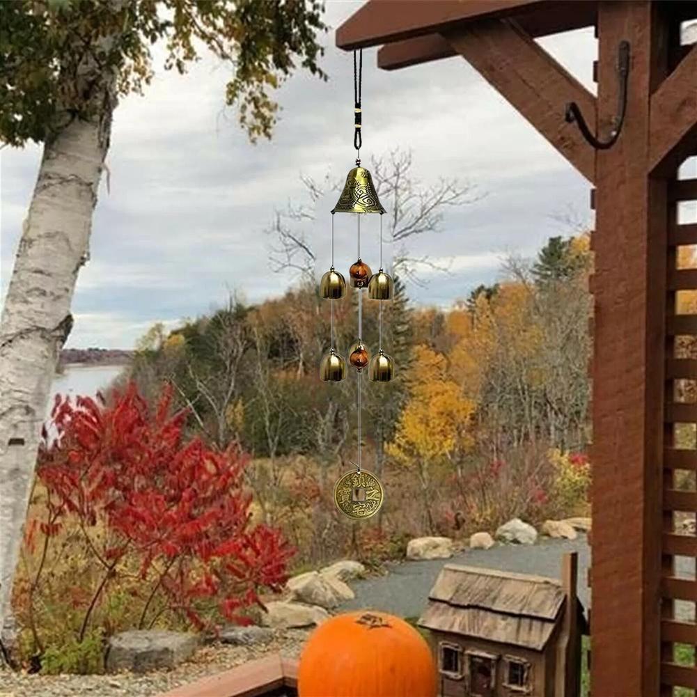 6 Bells Wind Chimes Yard And Garden Hanging Ornament Hanging Chimes Wind Garden & Decoration De E2K2