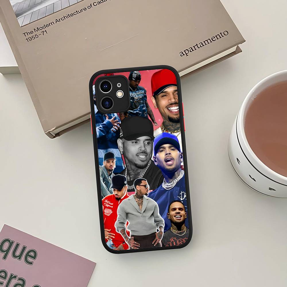 Chris Brown Amerikanischer Rapper Handyhülle Für IPhone 16 15 14 13 12 11 Pro Max 7 8 6 6s Plus Matten Cover
