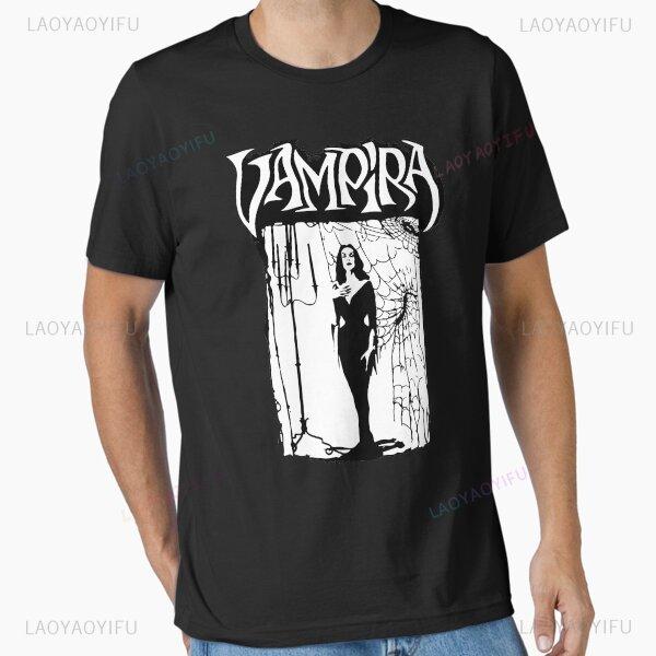 Vampira Gothic Grindhouse Tshirt Unisex For Unisex Unisex Scifi Bizarre Graphic Cotton Tee Vintage Band Merch Streetwear Casual