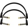 D'Addario Daddario Patch Cable (Shielded Cable) Flat Patch Cable 2 Piece Set PW-FPRR-206 (15cm L-...