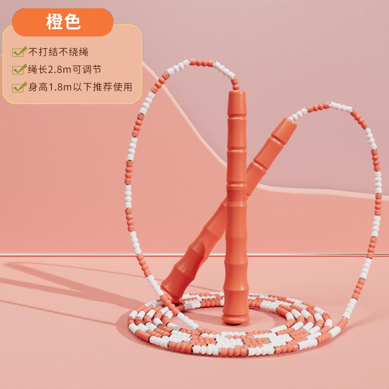 Manufacturer Wholesale Bamboo-joint Jump Ropes for Adults, Children, and Students with Fitness Patterns, Suitable for Beginners