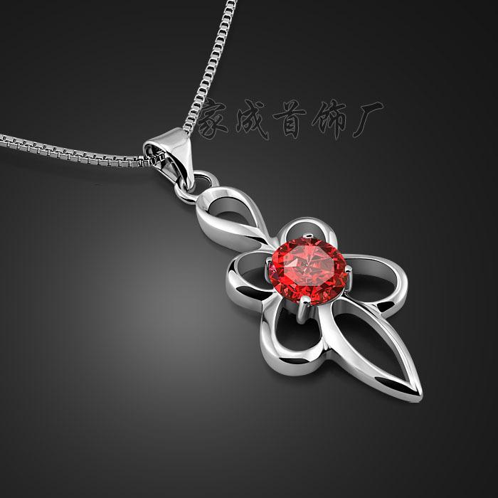 

Цвет Роланд Подвеска Ожерелье Циркон Женский Камень Простой Платиновое Покрытие Цветок Ювелирные Изделия