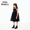 Little MO&Co. 2025 Autumn Girls' Black Bow Mesh Tutu Dress