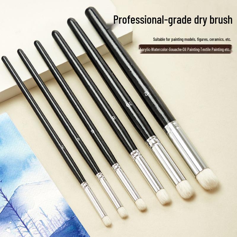 Soft Hair Detail Wool Brush for Ceramic, Plaster, and Miniature Crafting
