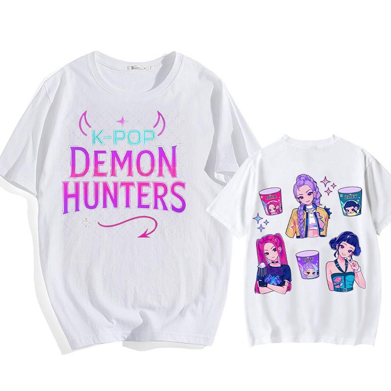 9 Colors K-Pop Demon Hunters Trending T-Shirts Demonic Emblem Tee Shirt for Men Y2K Funny Plus Size Short Sleeve Clothes