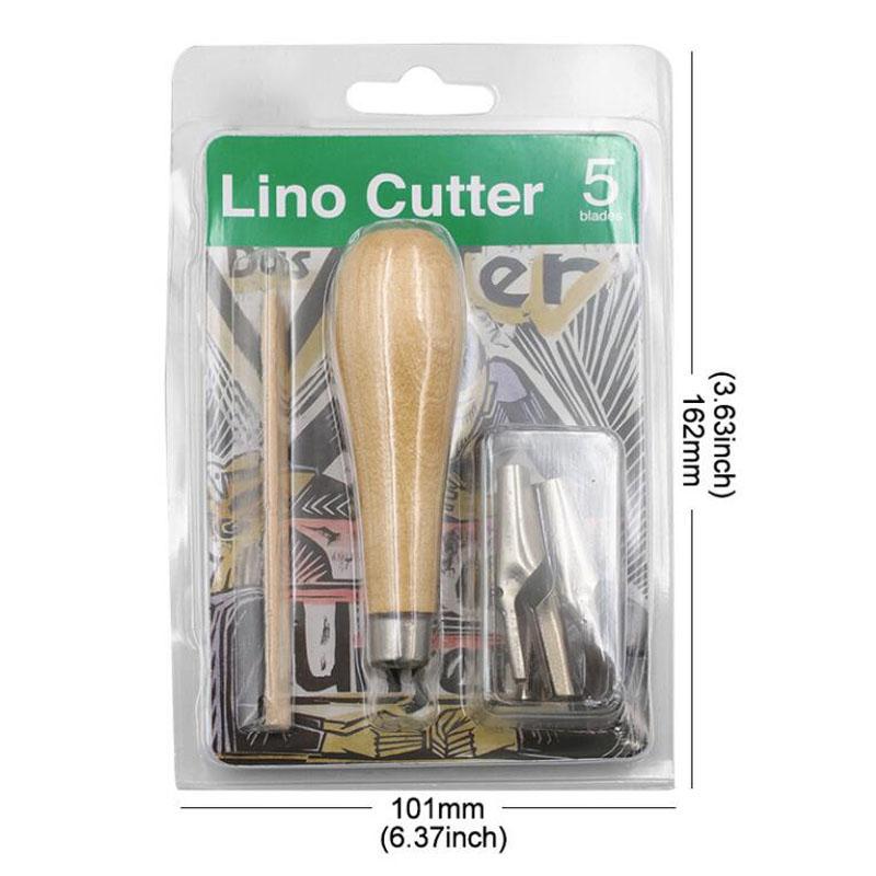 

Набор инструментов для гравировки для печати с 5 лезвиями, DIY инструмент для резки линоблока, для гравировки штампов, аксессуары, художественные принадлежности для скульптуры Pack of 1