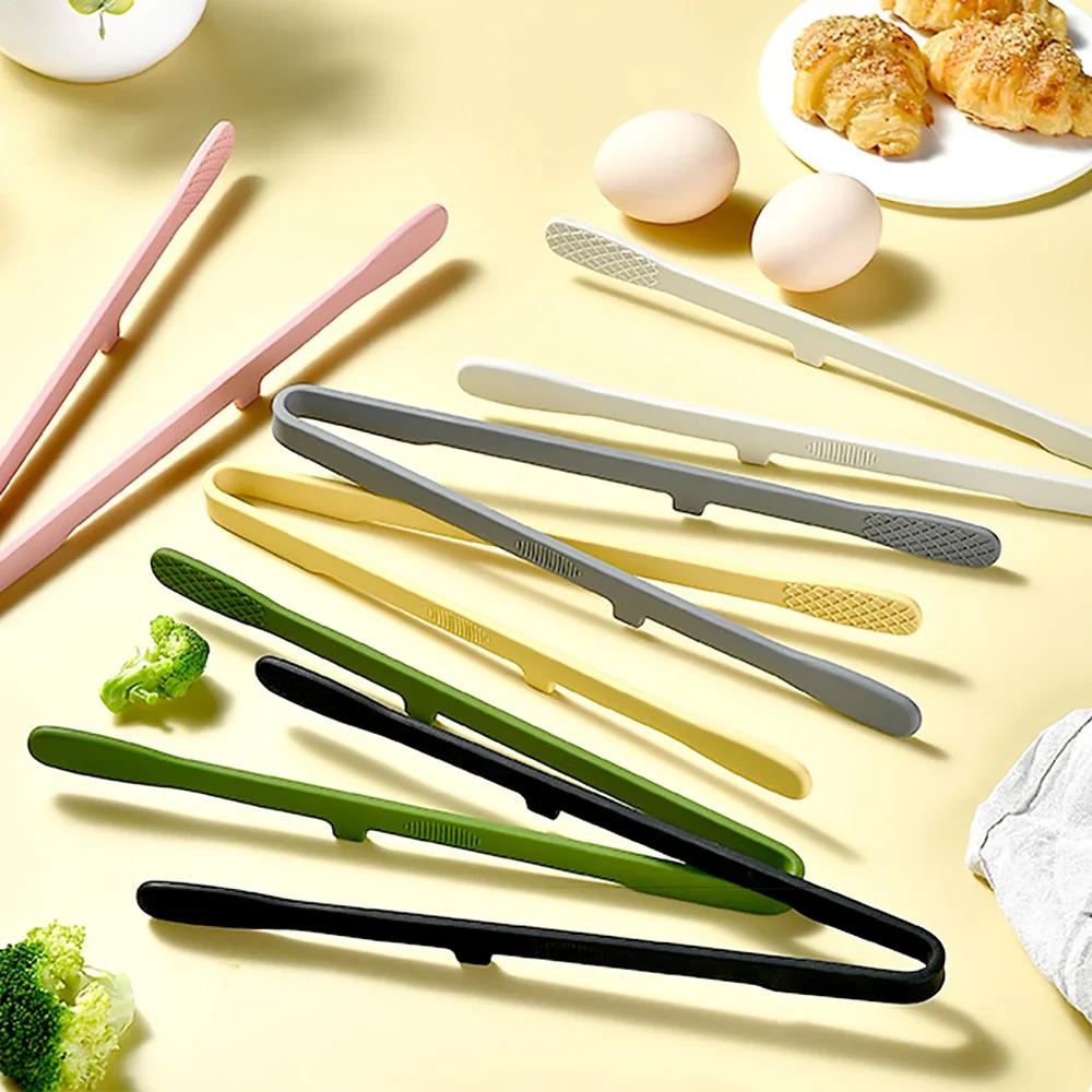 1Pcs Silicone Toast Tongs Kitchen Accessories Trivet Tongs for Kitchen Tongs Non-slip Cooking Clip Clamp BBQ Salad Tools Grill