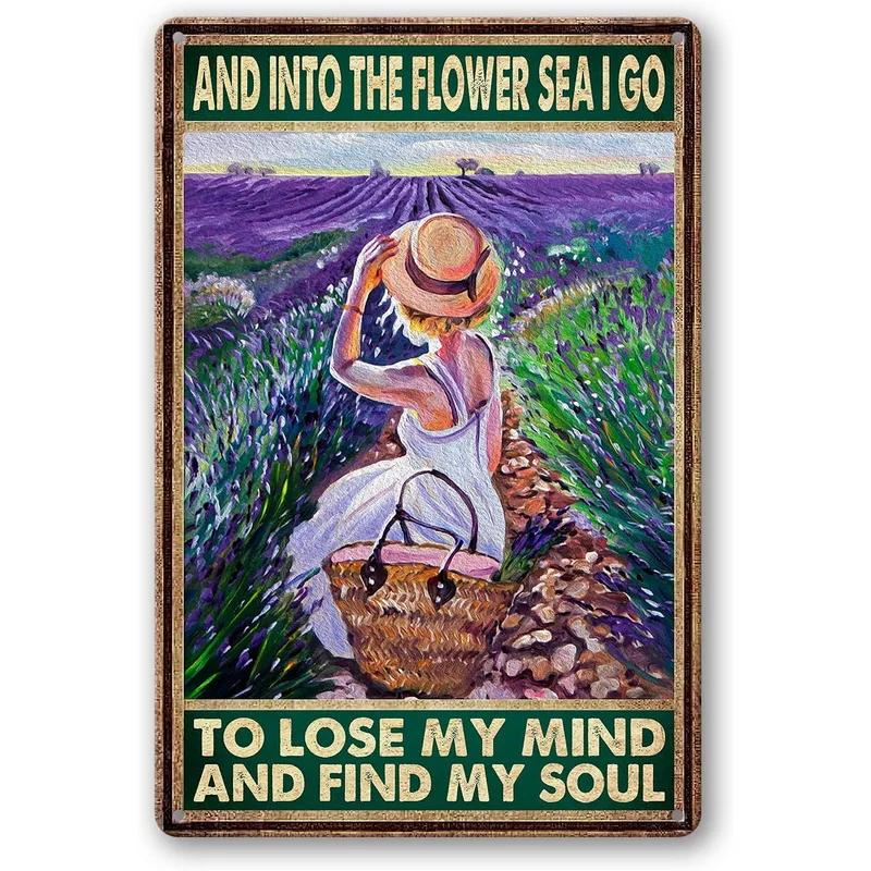Vintage MetL Tin Signs Funny In A World Full of Roses Be A Sunflower Poster Tin Signs  Decoration for Home Cafe Bars Wall Decor