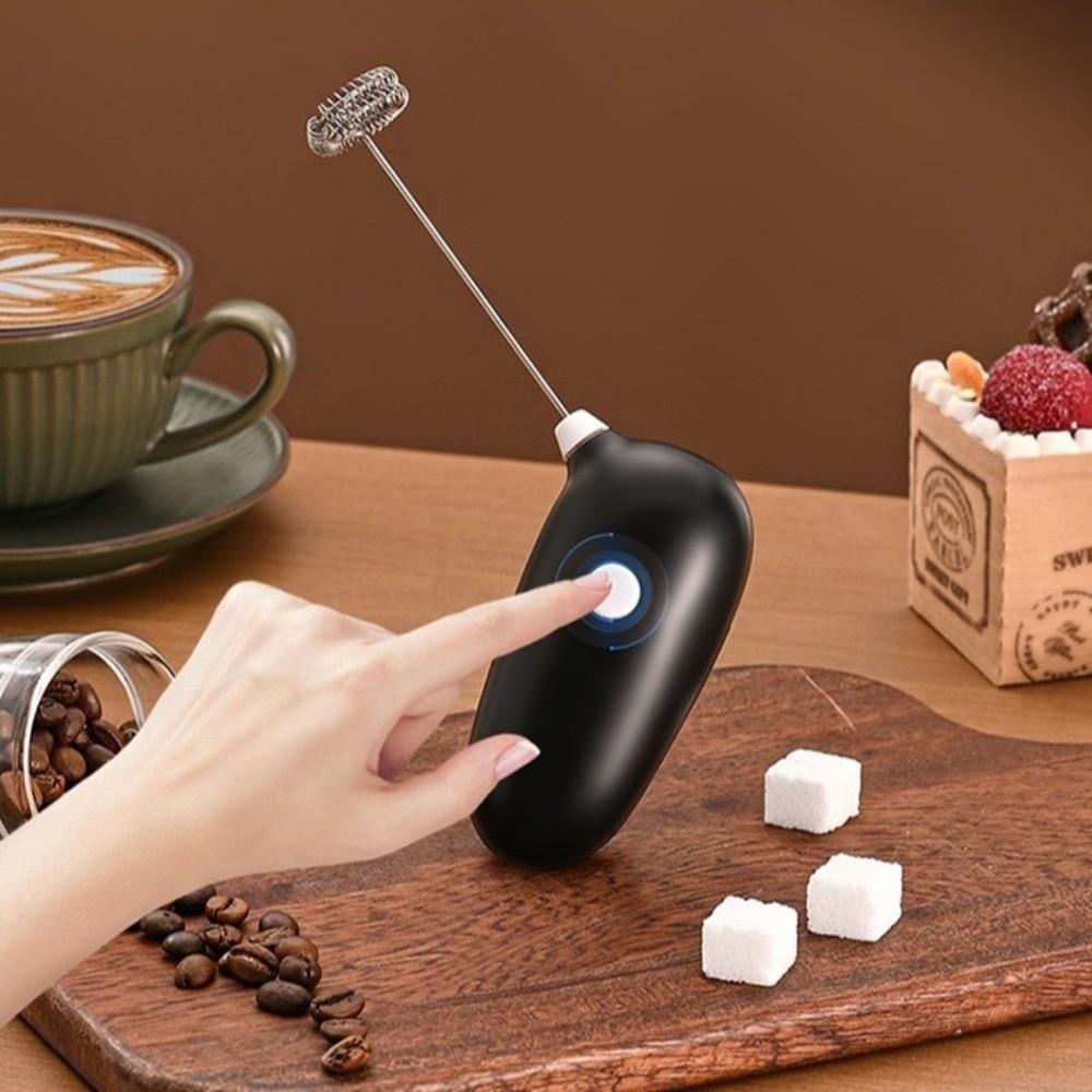 Multi-functional Stainless Steel Electric Milk Frother Handheld Battery Operated Coffee Foam Maker Wireless Food Blender Cake