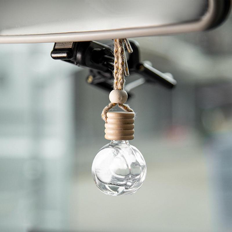 Car Aromatherapy Bottle Pendant Car Diffuser Bottles Empty Car Hanging Glass Bottle Mini Empty Pendant Perfume Aromatherapy