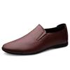 Fashion Luxury Brand Soft Soled Comfortable Loafers Elegant Brown Men's Flat Casual Shoes Office Commuting Men's Work Shoes Versatile