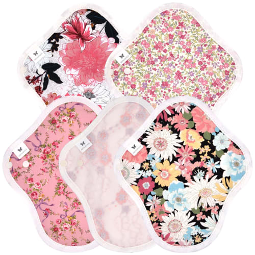 AENUANCE Cloth Pads, Absorbent for Menstrual Discharge, 5-Pack, Thick, 10cc Capacity, Small, Non-Waterproof, AESH-5P-V13