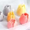 3D Tulip Candle Mold Handmade DIY Flower Soap Silicone Mold Chocolate Cake Silicone Mold Soap Forms Soap Making Supplies