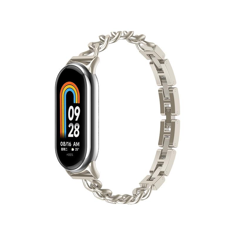 

Розкішний ремінець з нержавіючої сталі для xiaomi mi band 10 9 8, заміна ремінця для miband 10 9 8, браслет, ремінець для годинника, аксесуари Miband 10 9 8
