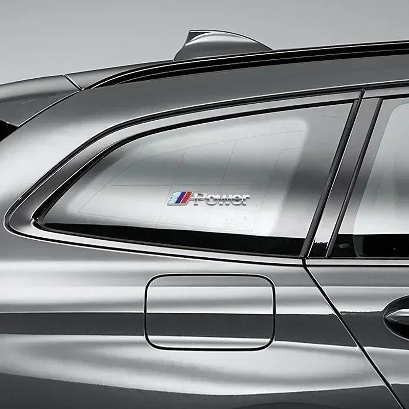 QSC24 2PCS for BMW M M3 M4 M5 E60 X1 X5 X3 X7 X6 F10 F20 M Performance Metal Car Accessories Sticker Emblem Decal Exterior Decoration