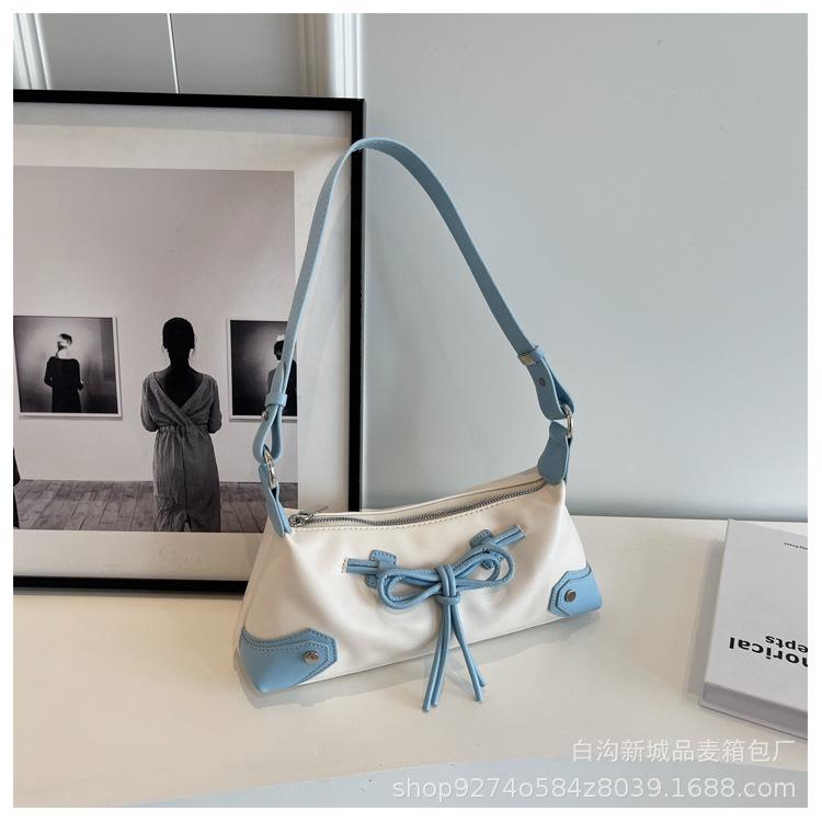 French Fashion Underarm Bag Summer Popular Small Bag Women's 2025 New Bow Crossbody Bag Shoulder Bag