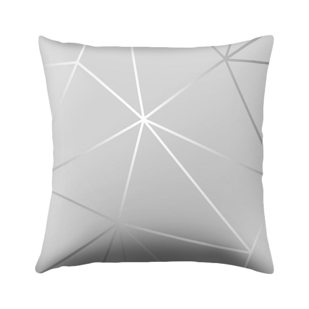 silver geometric cushion