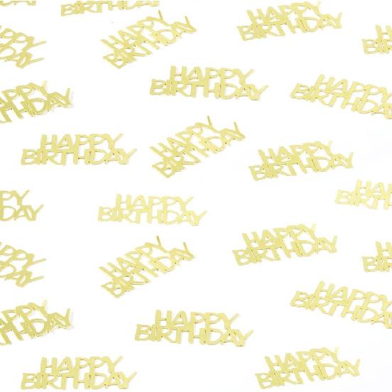 Gold Happy Birthday Confetti Birthday Party Decorations Baby/Adult Birthday Table Scatter Party Supplies 100PC