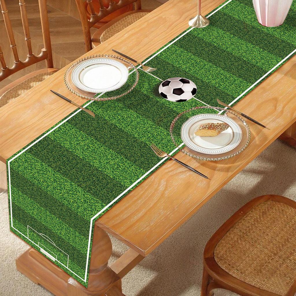 Football Table Runner Soccer Themed Birthday Party Decorations Kids Boys Favors Football Grass Table Cover Baby Shower Supplies
