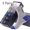 5 Paar Socken Herrensocken Schweißabsorbierend Atmungsaktiv Schild Medium Sportsocken Herbst und Winter Verdickter Abschnitt Business Kurze Socken Herrensocken